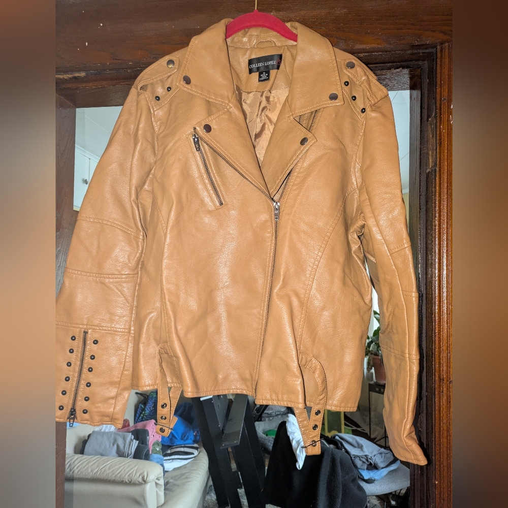 Colleen Lopez Camel Leather Jacket